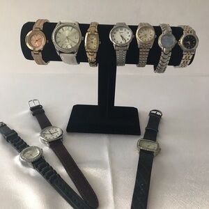 10 Fashion Watches  silver tone, gold tone, white and black